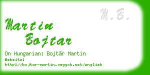 martin bojtar business card
