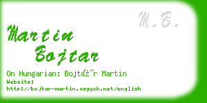 martin bojtar business card